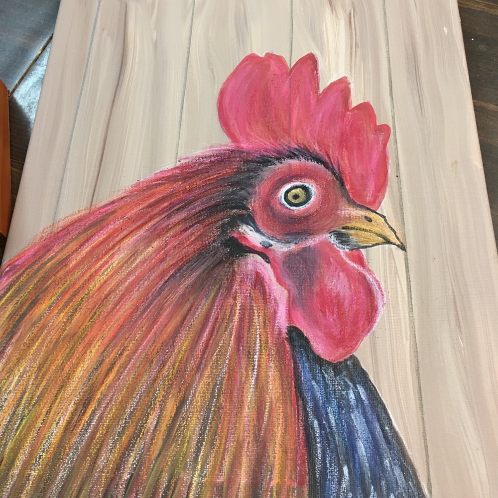 Original artwork done in acrylic and pastels.  11 x 14 canvas size